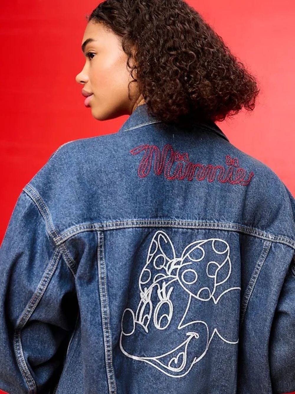 Old Navy × Disney Oversized Minnie Mouse Jean Trucker Jacket Fall Transition LP